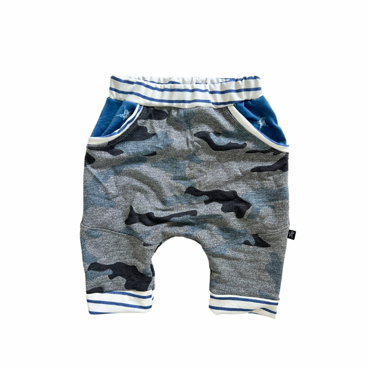 RTS Blue Camo Star Stripe Kanga Shorts