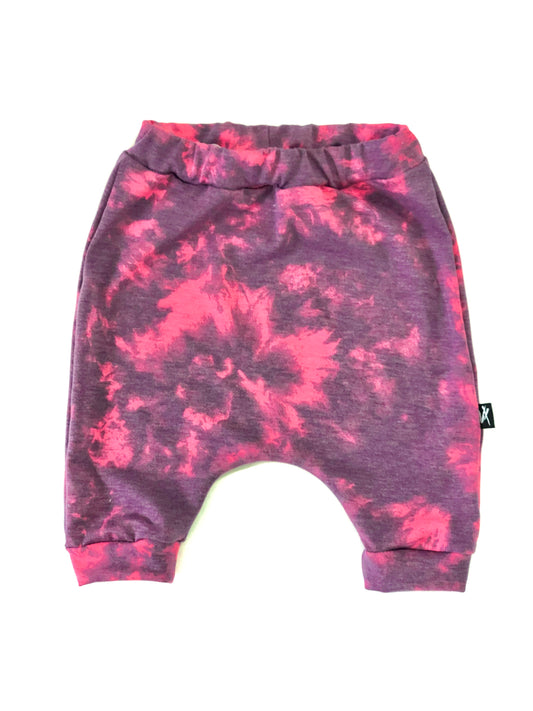 RTS Fuchsia Plum Washout Tie Dye Shorts