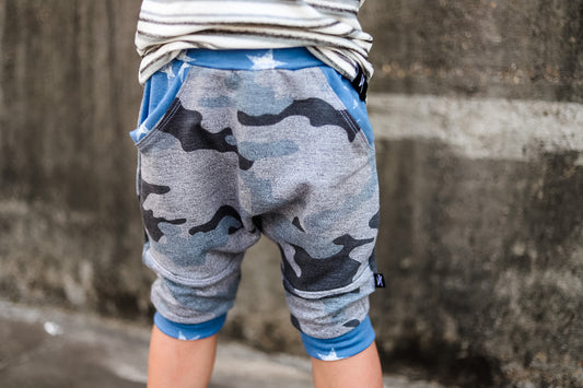 RTS Blue Camo Star Kanga Shorts